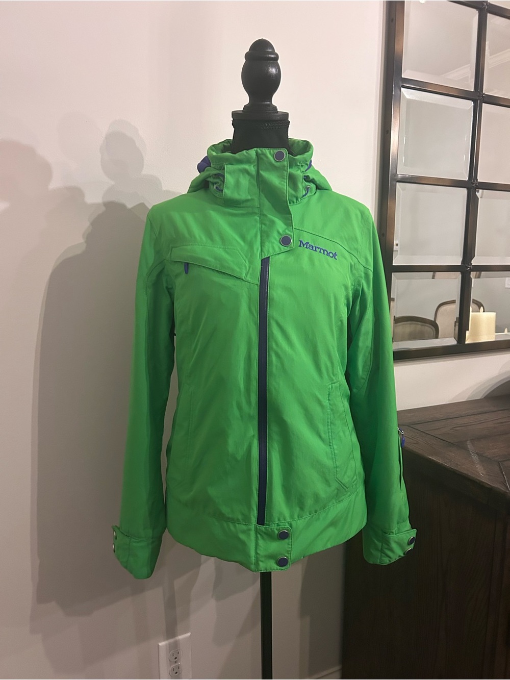 Marmot bright green and purple women's jacket